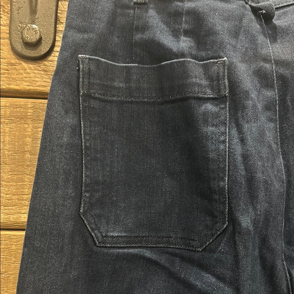 Navy Wide-Leg Trousers - Picture 2 of 2
